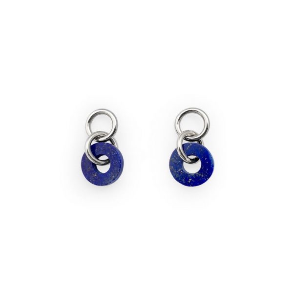 LOOP LAPIS SILVER EARRINGS