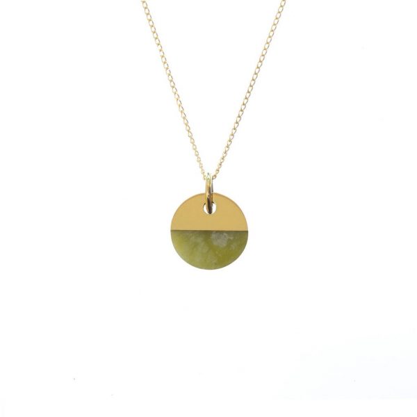 SPLIT ROUND NECKLACE JADE