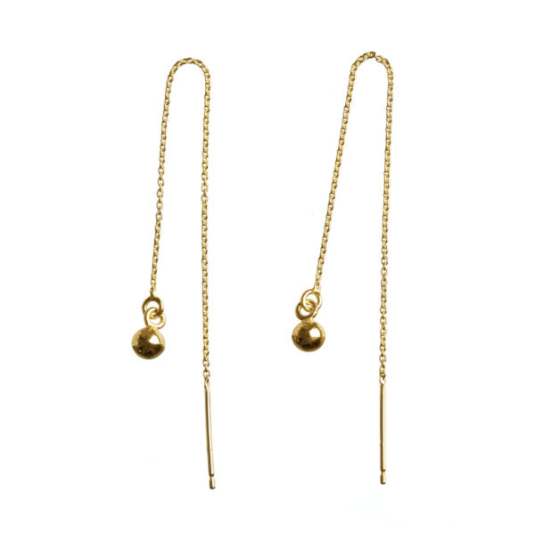 GOLD BALL CHAIN EARRING